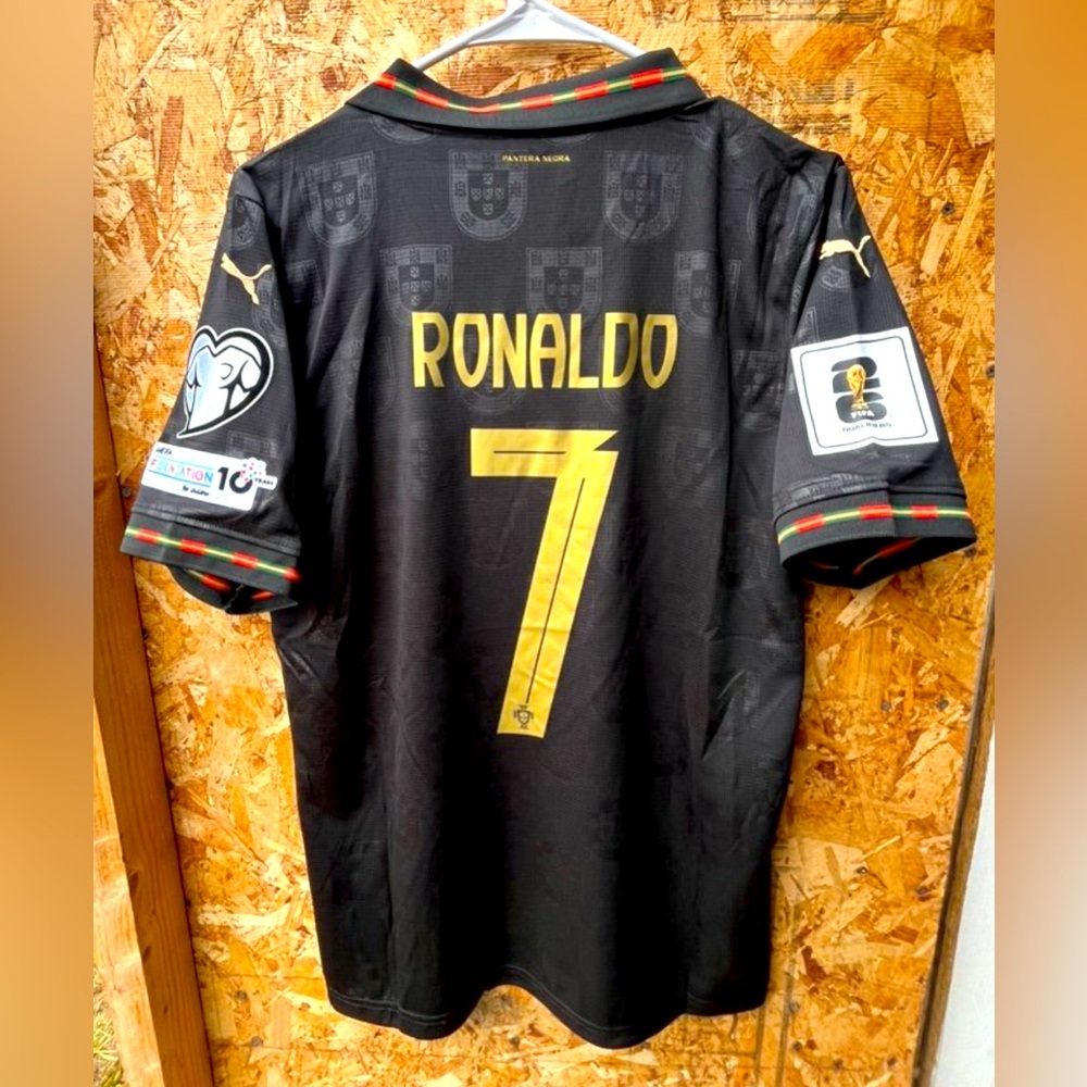 Cristiano Ronaldo Portugal 2026 WCQ Blackout Vapor Jersey #7 Men’s L